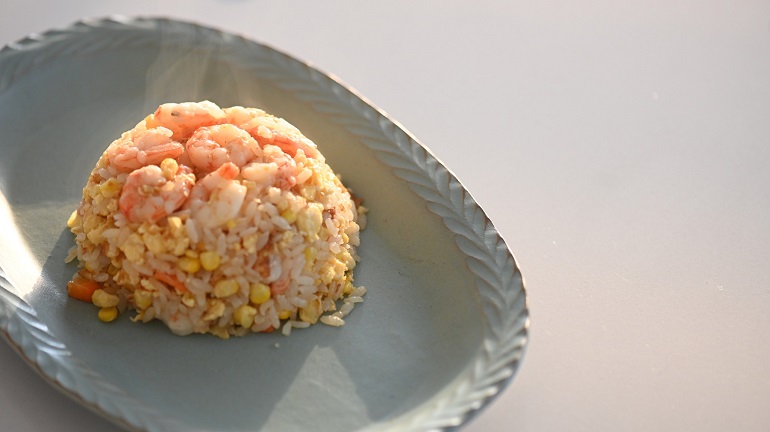 隨便炒了個『火燒蝦仁蛋炒飯』