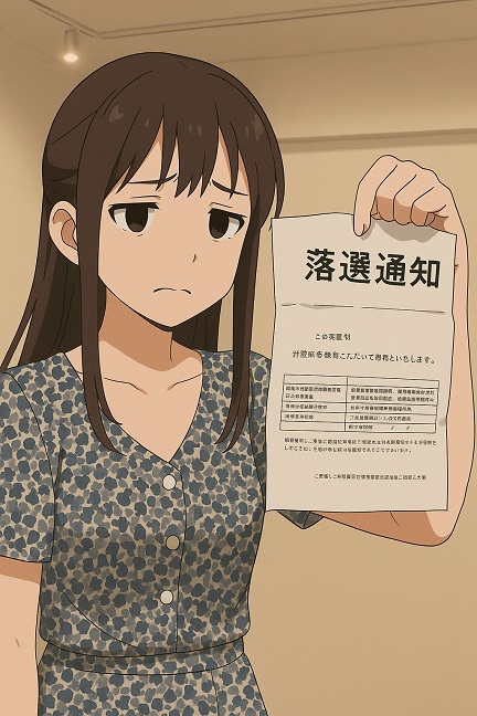 落選了！